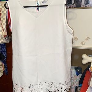 White tank top with outcut